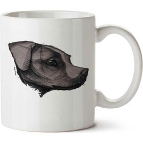 Art Hediye Köpek Başı İki Tarafı Baskılı Kupa Bardak