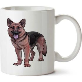 Art Hediye Köpek Dog Alman Kurdu İki Tarafı Baskılı Kupa Bardak