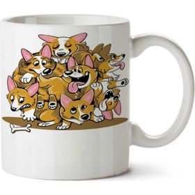 Art Hediye Köpek Kümesi Köpekler İki Tarafı Baskılı Kupa Bardak