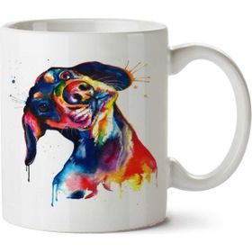 Art Hediye Köpek Renkli İki Tarafı Baskılı Kupa Bardak
