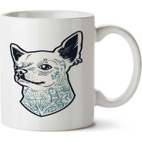 Art Hediye Kötü Köpek İki Tarafı Baskılı Kupa Bardak