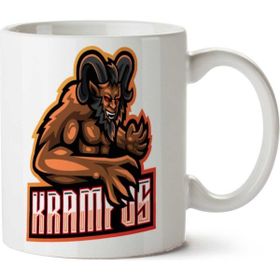 Art Hediye Krampus İki Tarafı Baskılı Kupa Bardak