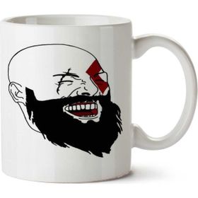 Art Hediye Kratos Laughing İki Tarafı Baskılı Kupa Bardak