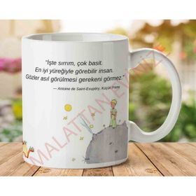 Art Hediye Küçük Prens Işte Küçük Sırrım Çok Basit Iki Taraf Baskılı Kupa Bardak Iki Tarafı Baskılı Kupa Bardak