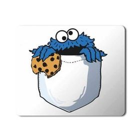 Art Hediye Kurabiye Canavarı Cepte Cookie Monsters Pocket Baskılı 23x19 cm Mouse Pad