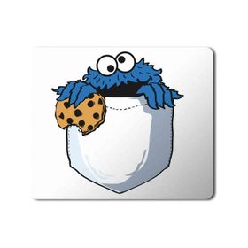 Art Hediye Kurabiye Canavarı Cepte Cookie Monsters Pocket Baskılı 23x19 cm Mouse Pad