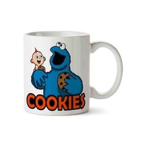 Art Hediye Kurabiye Canavarı Cookie Monsters 2 İki Tarafı Baskılı Kupa Bardak