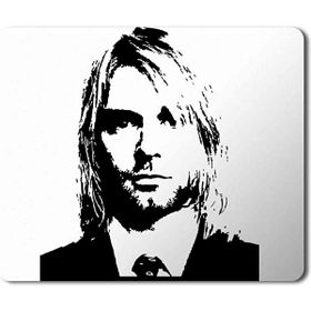 Art Hediye Kurt Cobain Silhouette Baskılı 23x19 cm Mouse Pad