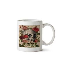 Art Hediye Kuru Kafa Carpe Diem İki Tarafı Baskılı Kupa Bardak