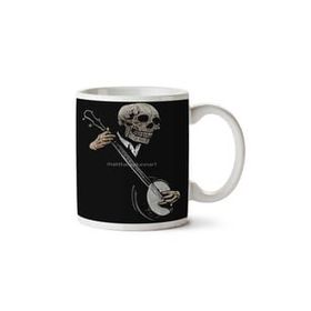 Art Hediye Kuru Kafa Müzik İki Tarafı Baskılı Kupa Bardak