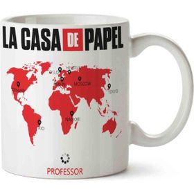 Art Hediye La Casa De Papel 4 Kırmızı İki Tarafı Baskılı Kupa Bardak