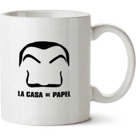 Art Hediye La Casa De Papel Maske İki Tarafı Baskılı Kupa Bardak