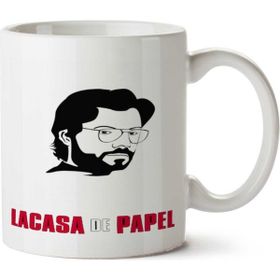 Art Hediye La Casa De Papel Maskesiz İki Tarafı Baskılı Kupa Bardak
