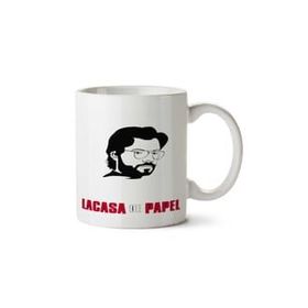 Art Hediye La Casa De Papel Maskesiz İki Tarafı Baskılı Kupa Bardak