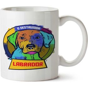 Art Hediye Labrador Renkli İki Tarafı Baskılı Kupa Bardak