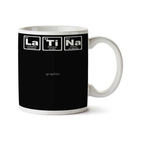 Art Hediye Latina Latin Periyodik Cetvel İki Tarafı Baskılı Kupa Bardak
