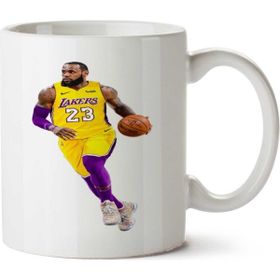 Art Hediye Lebron James Lakers01 İki Tarafı Baskılı Kupa Bardak