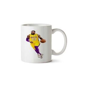 Art Hediye Lebron James Lakers01 İki Tarafı Baskılı Kupa Bardak