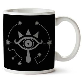 Art Hediye Legend Of Zelda Breath Of The Wild Sheikah Eye White01 İki Tarafı Baskılı Kupa Bardak