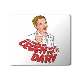 Art Hediye Legendary Barney Stinson How I Met Your Mother Baskılı 23x19 cm Mouse Pad