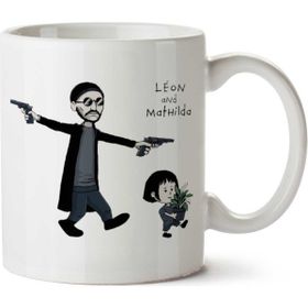 Art Hediye Leon And Mathilda The Professional Calvin And Hobbes İki Tarafı Baskılı Kupa Bardak