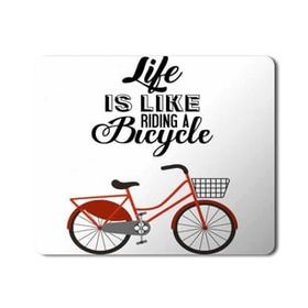 Art Hediye Life is Like Riding a Bicycle Retro Bisiklet Baskılı 23x19 cm Mouse Pad