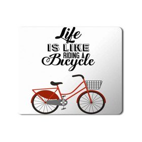 Art Hediye Life is Like Riding a Bicycle Retro Bisiklet Baskılı 23x19 cm Mouse Pad