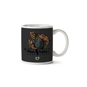 Art Hediye Liftin Vikings Never Shave İki Tarafı Baskılı Kupa Bardak