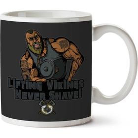 Art Hediye Liftin Vikings Never Shave İki Tarafı Baskılı Kupa Bardak