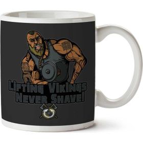 Art Hediye Liftin Vikings Never Shave İki Tarafı Baskılı Kupa Bardak