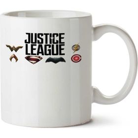 Art Hediye Liga Da Justiça Kahramanlar Logoları İki Tarafı Baskılı Kupa Bardak