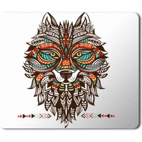 Art Hediye Lobo Tribal Baskılı 23x19 cm Mouse Pad