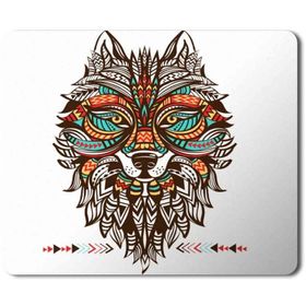 Art Hediye Lobo Tribal Baskılı 23x19 cm Mouse Pad