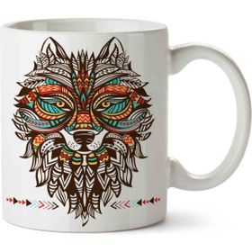 Art Hediye Lobo Tribal Iki Tarafı Baskılı Kupa Bardak