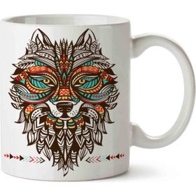 Art Hediye Lobo Tribal Kupa Bardak