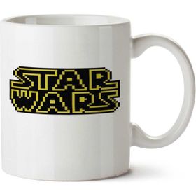 Art Hediye Logo Starwars Pixel İki Tarafı Baskılı Kupa Bardak