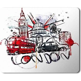Art Hediye London Baskılı 23x19 cm Mouse Pad