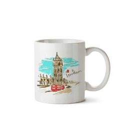 Art Hediye London City İngiltere İki Tarafı Baskılı Kupa Bardak