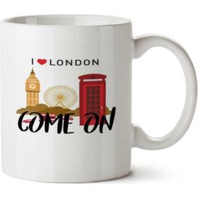 Art Hediye London Come On İki Tarafı Baskılı Kupa Bardak