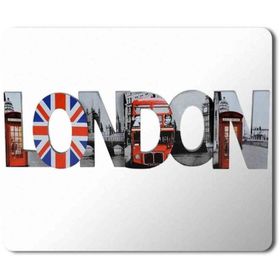 Art Hediye London Eye Big Ben Central London Hotel Baskılı 23x19 cm Mouse Pad