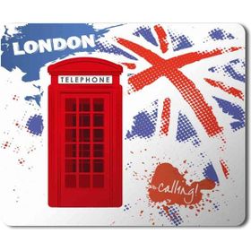 Art Hediye London Street Telephone Booths Baskılı 23x19 cm Mouse Pad