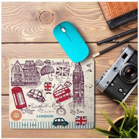 Art Hediye Londra İngiltere Temalı Baskılı 23x19 cm Mouse Pad