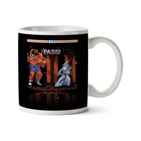 Art Hediye Lord Of The Rings Street Fighter Balrog Vs Gandalf İki Tarafı Baskılı Kupa Bardak