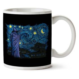 Art Hediye Lord Of The Rings Van Gogh Starry Hobbiton İki Tarafı Baskılı Kupa Bardak