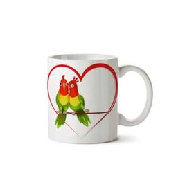 Art Hediye Love Birds İki Tarafı Baskılı Kupa Bardak