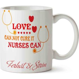 Art Hediye Love Nurses Can Sevgililer Günü Kupa Bardak