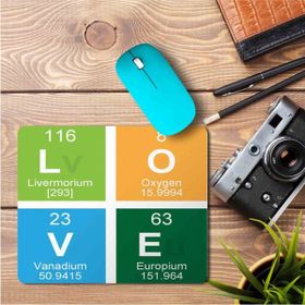 Art Hediye Love Periyodik Cetvel Baskılı 23x19 cm Mouse Pad