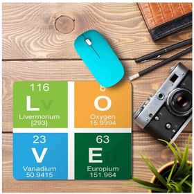 Art Hediye Love Periyodik Cetvel Baskılı 23x19 cm Mouse Pad