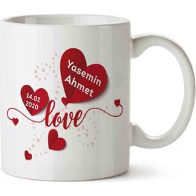 Art Hediye Love Yazı Sevgililer Günü Kupa Bardak