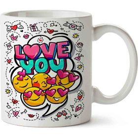 Art Hediye Love You Seni Seviyorum İki Tarafı Baskılı Kupa Bardak